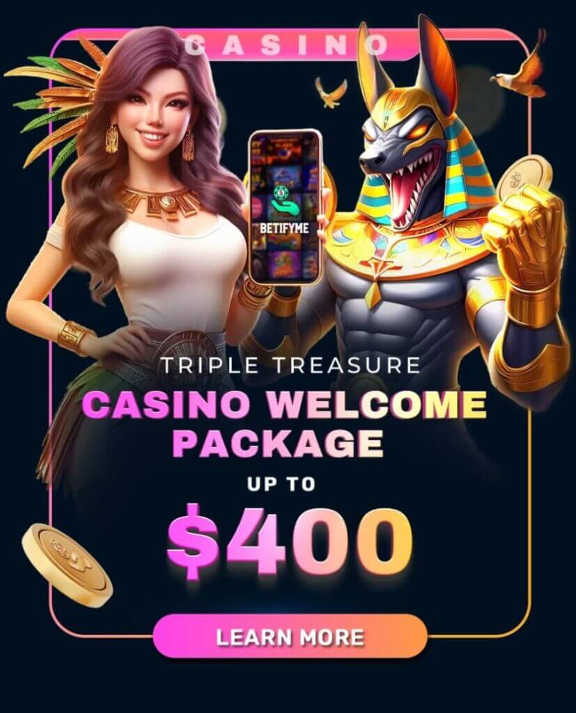 Paquete de bienvenida en BetifyMe casino. Hasta US$400