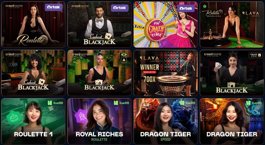 Juegos de casino en vivo BetifyMe casino